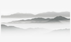 山水素材中国风水墨山水高清图片
