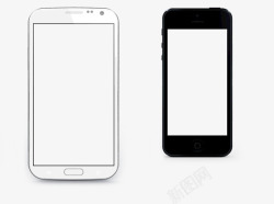 白色黑色手机模型素材