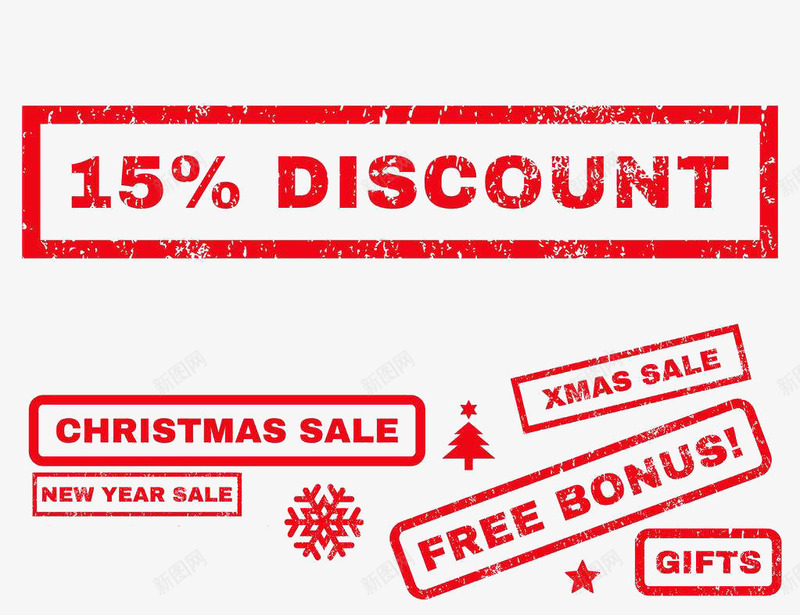 红色圣诞节促销标签psd免抠素材_88icon https://88icon.com 85折 促销 全场折扣 圣诞节 打折 折扣 狂欢节 红色 购物