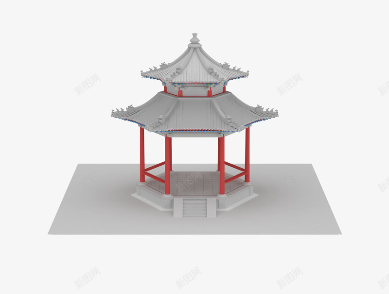 精致亭子三维模型png免抠素材_88icon https://88icon.com 3d模型 三维亭子模型 三维建模 三维模型 亭子三维模型 模型