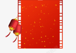 红色背景新春装饰素材