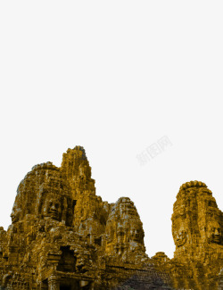 缅甸风景石山佛像素材