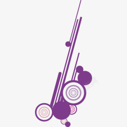 紫色现代艺术装饰圆圈素材