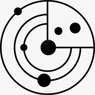 漂浮圆圈太阳系模型的小圆圈的行星图标图标