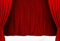 未拉开的舞台红布背景素材