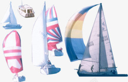摄影帆船模型素材