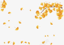 秋天落叶风景海报素材