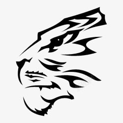 黑白动物线描素材