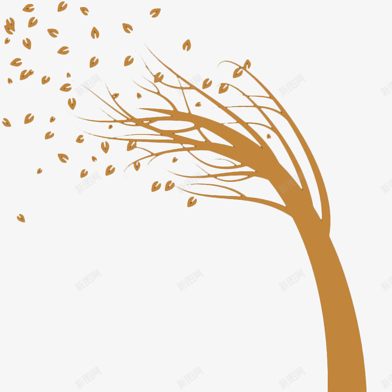 手绘黄色树木落叶png免抠素材_88icon https://88icon.com 手绘 漂浮 落叶 风 风吹效果 黄色