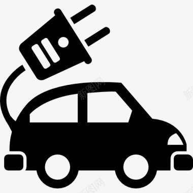 交通指示牌电动汽车生态交通图标图标