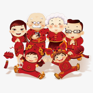 全家过年送福psd免抠素材_88icon https://88icon.com 全家福 全家福照片 灯笼 红色 虎头帽 过年 送福