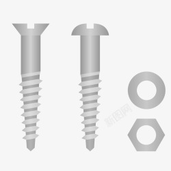 黑白渐变螺丝钉素材