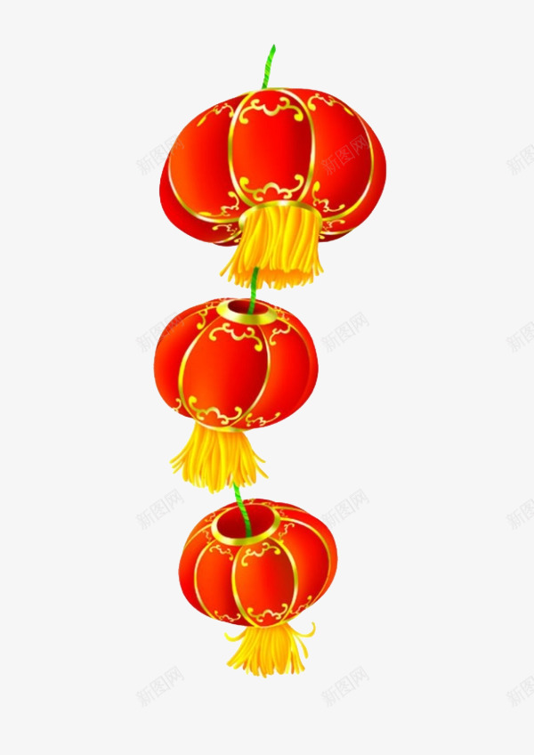 新年灯笼好红啊png免抠素材_88icon https://88icon.com 新年元素 灯笼 角落挂挂 金边灯笼