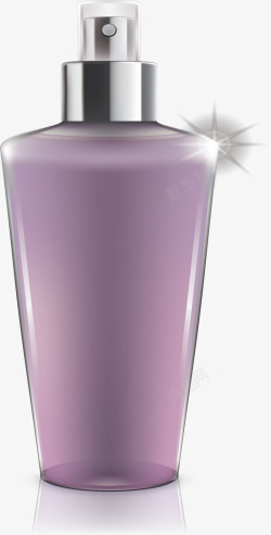 紫色精华液瓶子矢量图素材