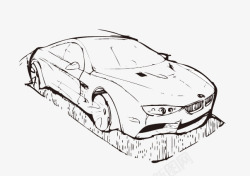 车型线图手绘汽车轮廓高清图片
