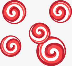 装饰红白色旋转圆圈素材
