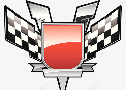 跑道赛车赛车徽章图标图标