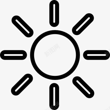 阳光太阳的轮廓图标图标