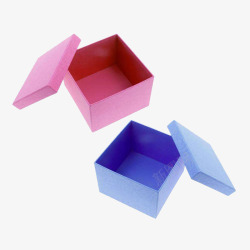 打开的粉色蓝色礼品盒盖子特写矢素材