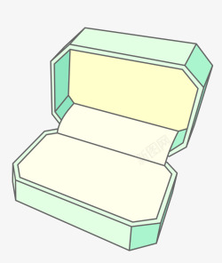 钻石首饰盒小清新绿色盒子高清图片