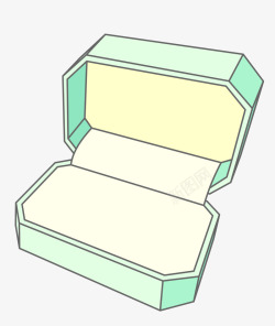 大钻石结婚戒小清新绿色盒子高清图片