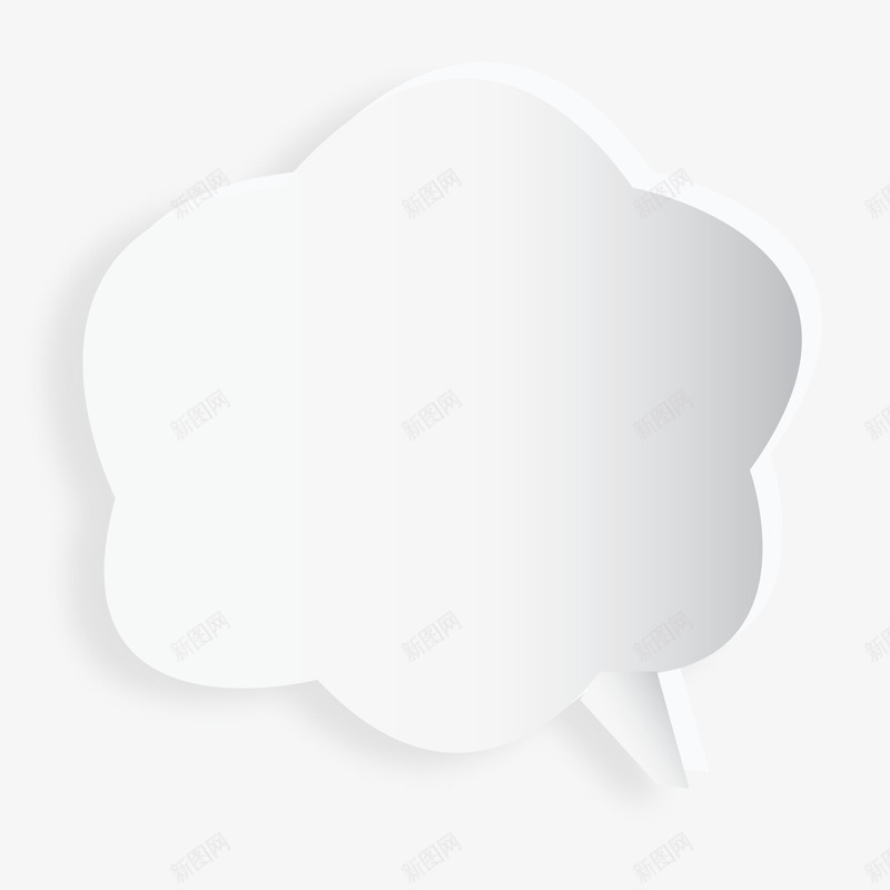 立体白色对话框png免抠素材_88icon https://88icon.com 几何形状 对话框 白色 白色对话框 立体几何 立体对话框