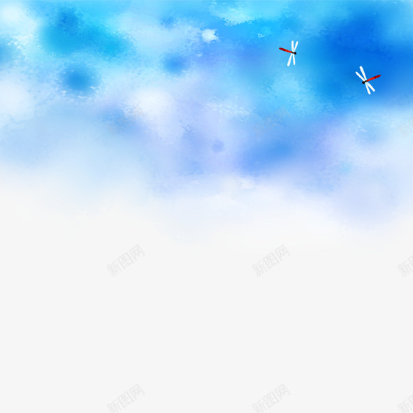 蓝蓝的天空png免抠素材_88icon https://88icon.com 天空 蓝色 蓝蓝 蜻蜓