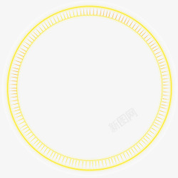 创意扁平风格黄色的圆圈素材