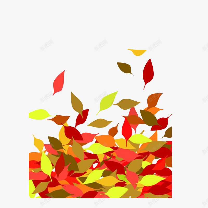 一堆飘落的枯叶psd免抠素材_88icon https://88icon.com 一堆落叶 树叶 飘落的枯叶 黄色红色棕色叶子