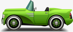 绿色跑车装饰图案素材