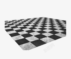 黑白相间地毯创意素材