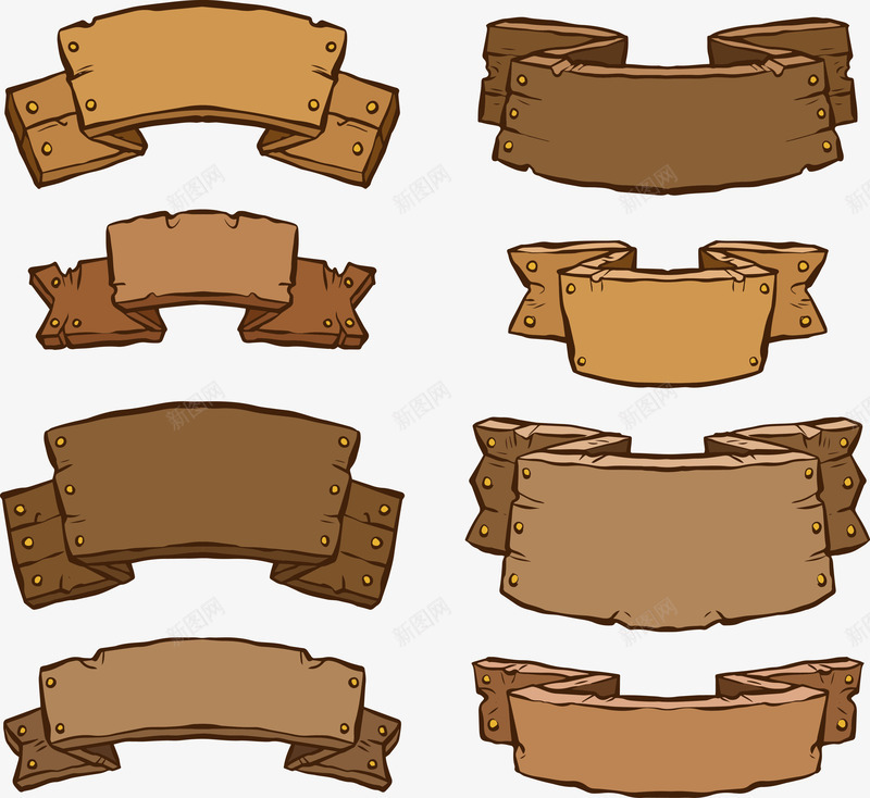 木质标题栏png免抠素材_88icon https://88icon.com 卡通标题栏 木头 棕色