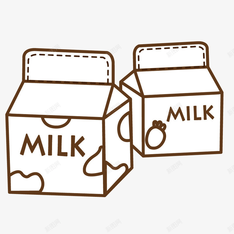 牛奶包装盒子png免抠素材_88icon https://88icon.com 产品 剪影 外包装 形状 物品