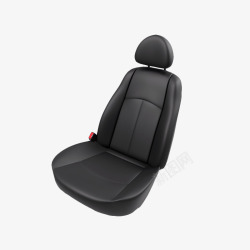 舒适黑色简单皮质汽车座椅素材