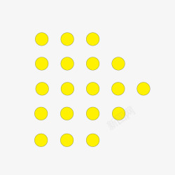 黄色圆圈矩形箭头箭号矢量图素材