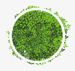 绿色圆圈树叶效果元素素材