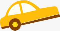 卡通汽车黄色的小汽车卡通图标图标