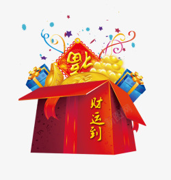 财运大礼盒素材