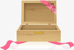 手绘打开的木盒素材