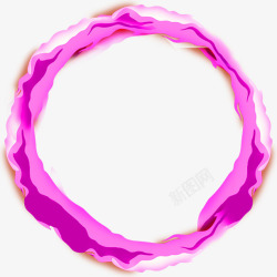 创意扁平质感紫色的圆圈边框素材