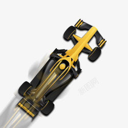 f1比赛视频黄色跑车矢量图高清图片