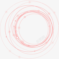 创意手绘合成红色的圆圈效果素材