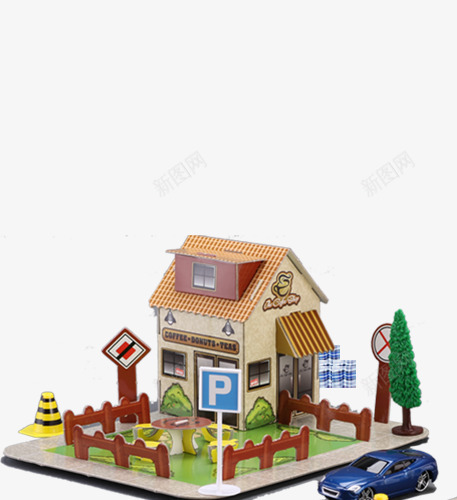 小房子模型png免抠素材_88icon https://88icon.com 实物 彩色 房子 模型