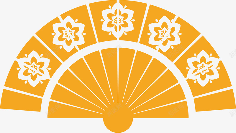 黄色的跳广场舞扇子矢量图ai免抠素材_88icon https://88icon.com 中国风扇子 卡通 古典扇子 古风扇子 日本扇子 跳广场舞扇子 黄色 矢量图