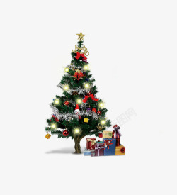 圣诞节松树礼物组合素材