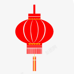 节日红色中国风卡通灯笼素材
