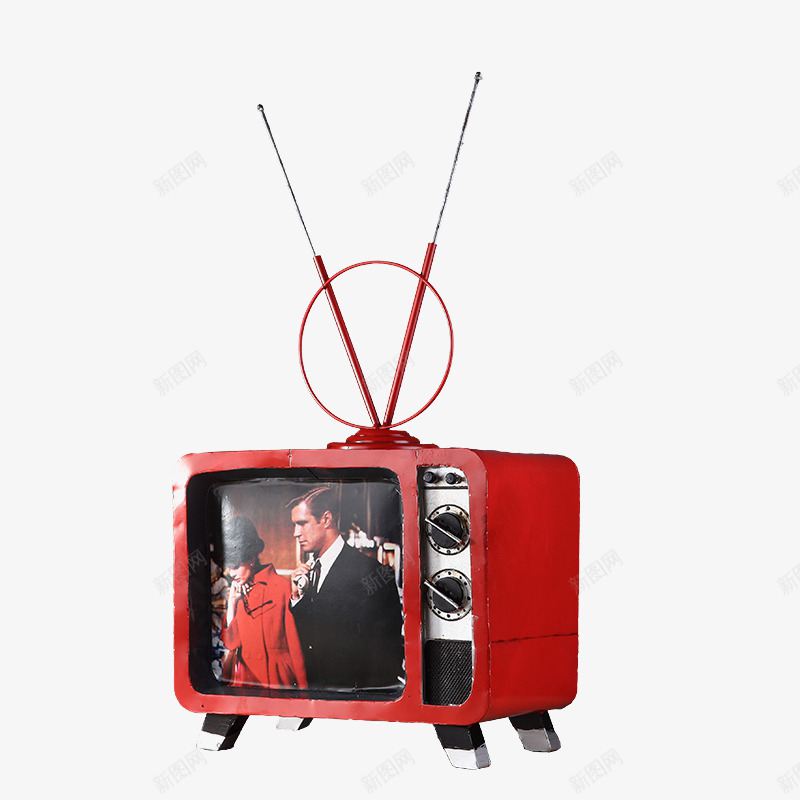 复古红色电视机模型png免抠素材_88icon https://88icon.com 乡村电视 产品实物 美式电视机 装饰电视机