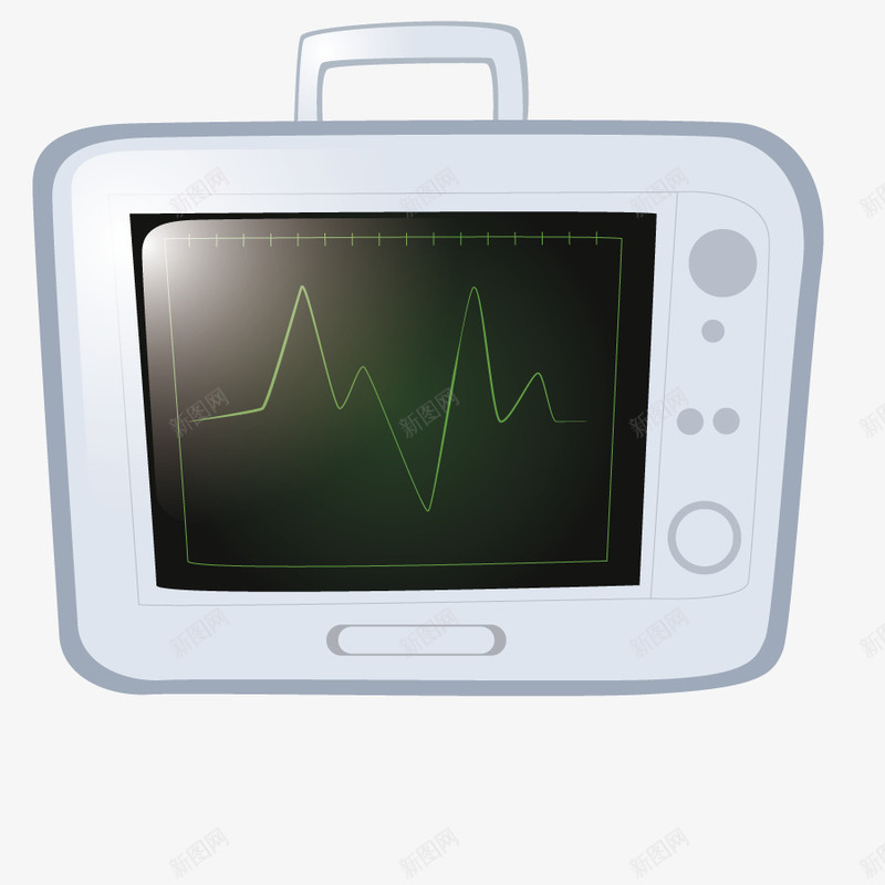 心电测量器png免抠素材_88icon https://88icon.com 医学观察 工具 形状 显示器 机械 模型