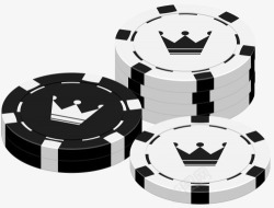 黑白赌博筹码素材