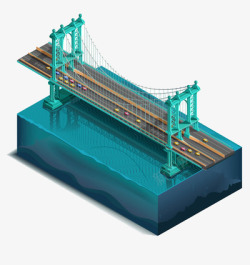 水上桥梁模型素材